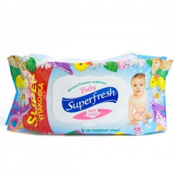 Салфетки влажные, Superfresh (Суперфреш) №120 для детей и мам