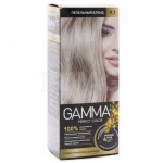 Крем-краска для волос, Gamma (Гамма) 50 г Перфект колор 9.1 пепельный блонд